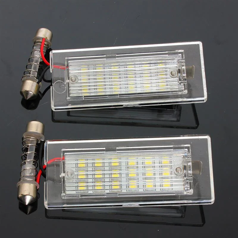

2Pcs Car License Plate Lights 12V 18 LED Number Lamps Plate Light Tail Light for BMW X5 E53 X3 E83 Car Led Light Car Accessories