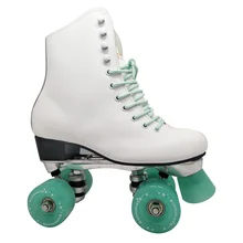 

Genuine Leather Skate Shoes Street Tyre Personalized Roller Skating Unisex Double Row Adult Rollers Patins 4 Roues Skates KC50LH