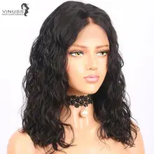 Поддельные головы волнистые кружева передние человеческие волосы парик для черных женщин предварительно сорванные волосы с детскими волосами Remy бразильские волосы глубокий пробор