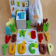 Деревянная головоломка для детей игрушки, обучающие средства Монтессори, детские развивающие игрушки, интеллектуальные буквы головоломки, когнитивный алфавит