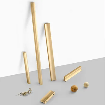 

Large Brass Kitchen Cabinet Handles Long Wardrobe Handle Drawer Pull Knob Bedroom Furniture Door Knobs Cupboard Handle