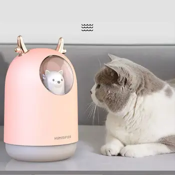 

300ml Bear LED Ultrasonic USB Air Humidifier Aroma Essential Table Oil Diffuser