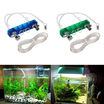 

CO2 Generator Kit System Aquarium Plants Diffuser With Pressure Gauge Growing Landscaping Fish Tank Double Head Needle DIY