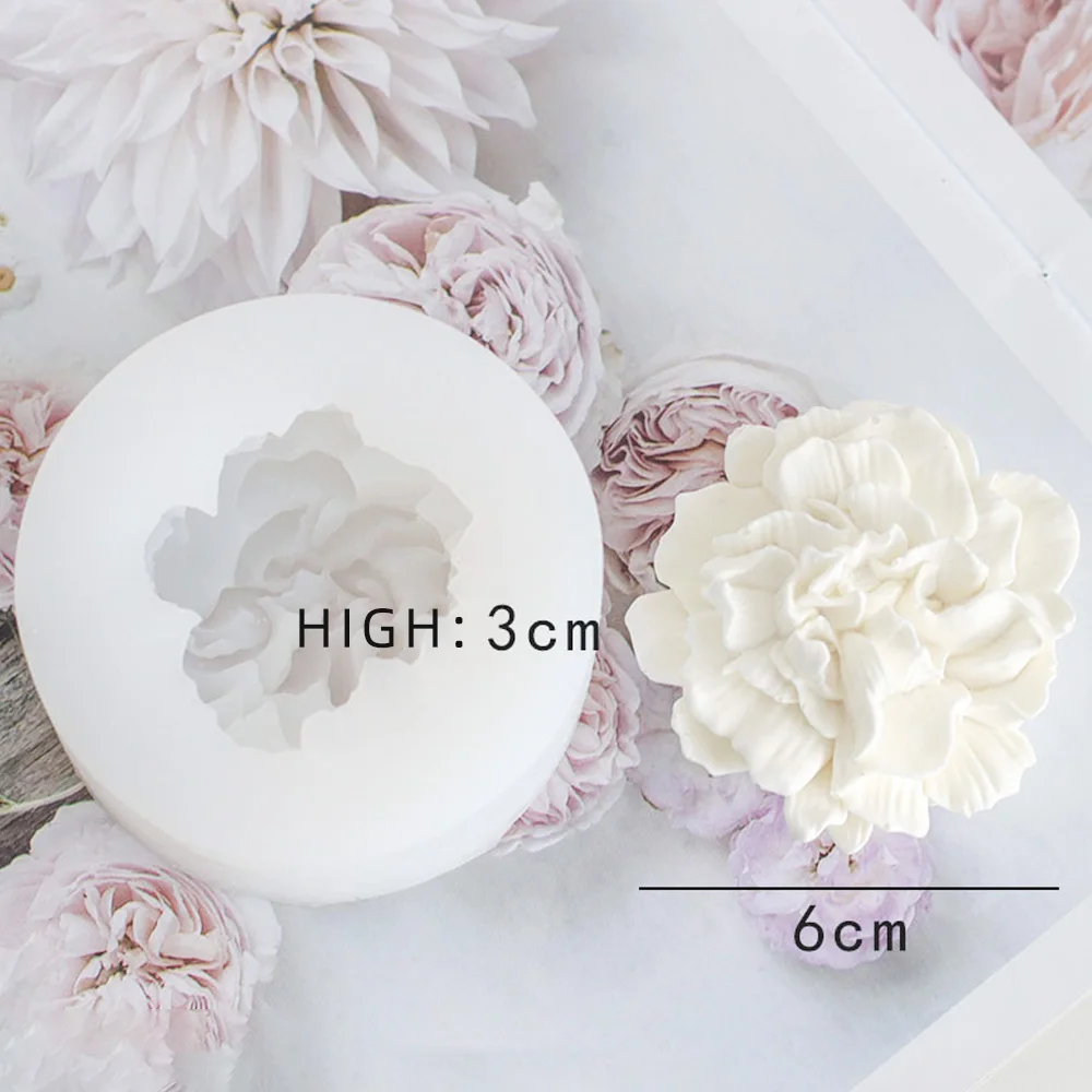 Rose Flower soap mold for Making silicone soap molds Aromatherapy plaster mold 3D Flower Fondant Mold Candy Chocolate Decoration