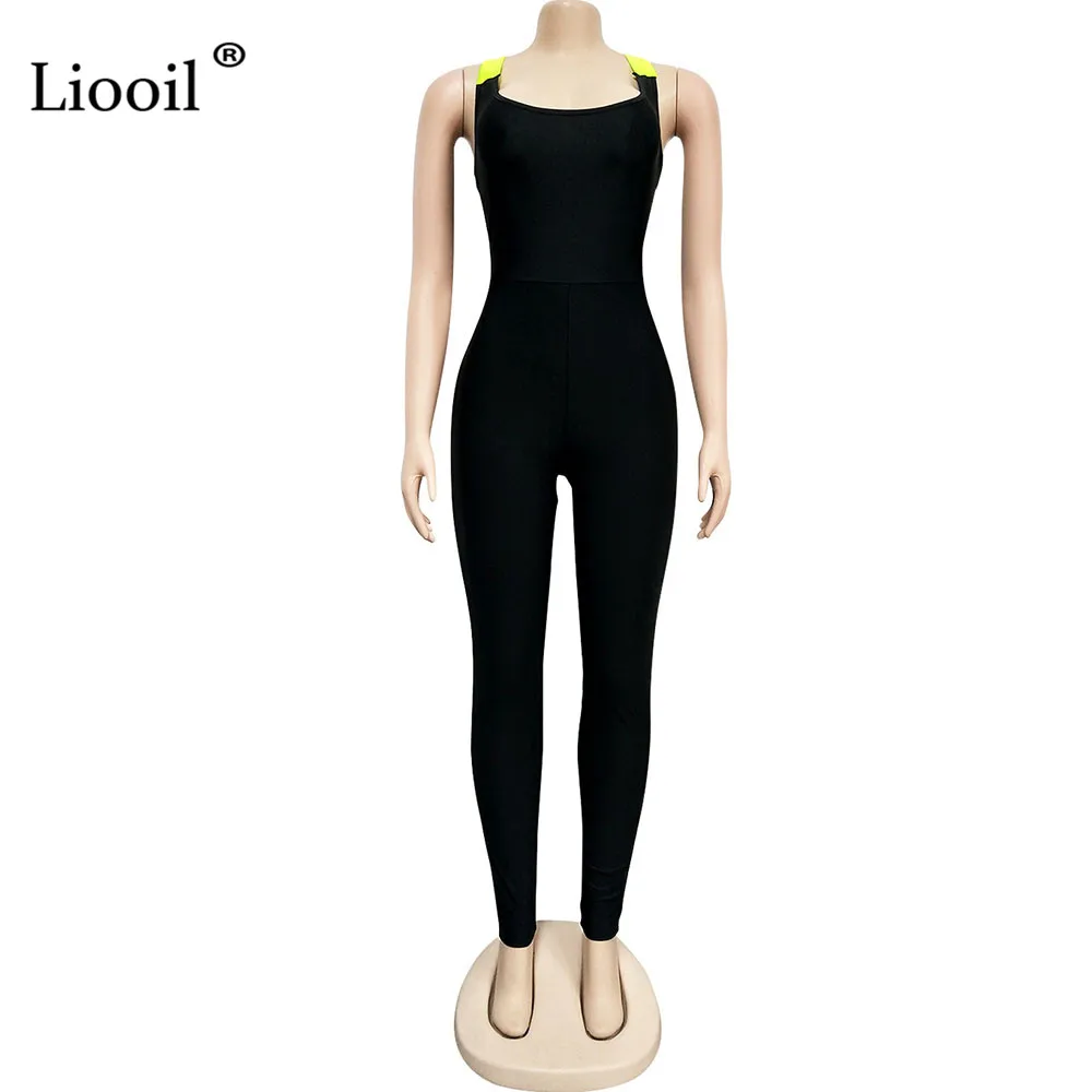 Liooil Sexy Bandage Jumpsuits For Women Active Wear 2020 Sleeveless Hollow Out Bodycon Romper Workout Jumpsuit Black Overalls Liooil Sexy Bandage Jumpsuits For Women Active Wear 2020 Sleeveless Hollow Out Bodycon Romper Workout Jumpsuit Black Overalls