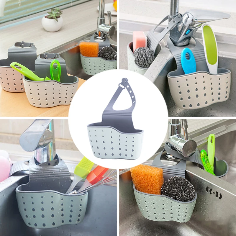 1xKitchen раковина полка мыло губка дренажная стойка Ванная комната держатель для подвесного хранения