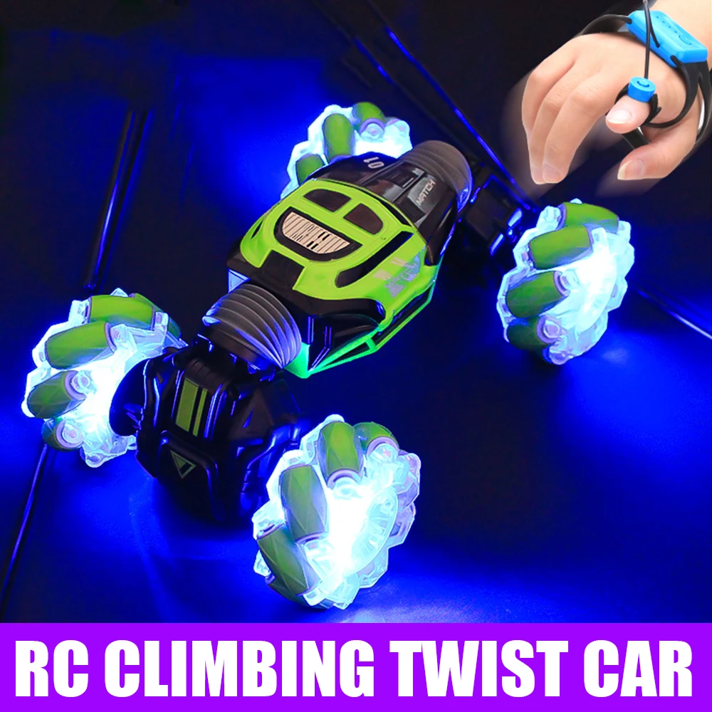 

1:18 Stunt RC Car 4WD Gesture Sensing Twisting Vehicle Drift Car remote control car Driving Toys Kid Gifts with LED Light