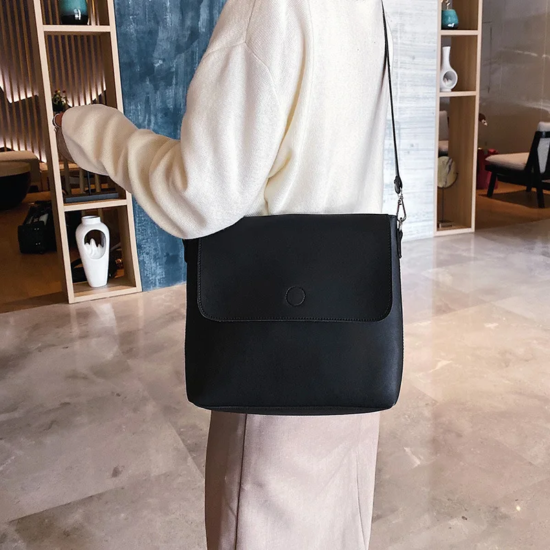 

New Arrival Bag Women's 2019 New Style Autumn And Winter Korean-style Simple Broadband Shoulder Bag Textured Fashion Oblique Squ