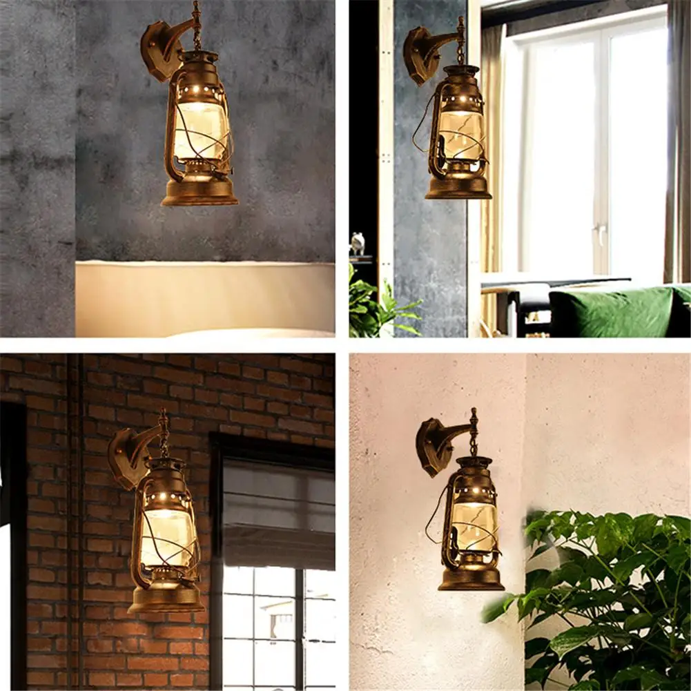 Светодиодный антикварный настенный светильник в стиле ретро, стеклянный промышленный настенный светильник, украшение для бара, кафе, магазина, освещение