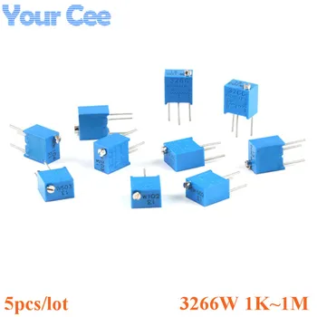 

5pcs 3266W 3266 1K 2K 5K 10K 20K 50K 100K 200K 500K 1M ohm Trimpot Trimmer Multi-turn Precision Adjustable Potentiometer