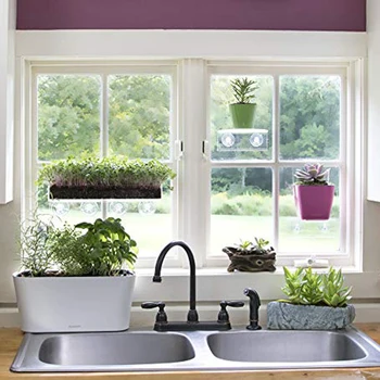 

Suction Cup Window Frame Plant Ledge Acrylic Display Rack Indoor Garden Display Green Plant Display For Window Livingroom Decor