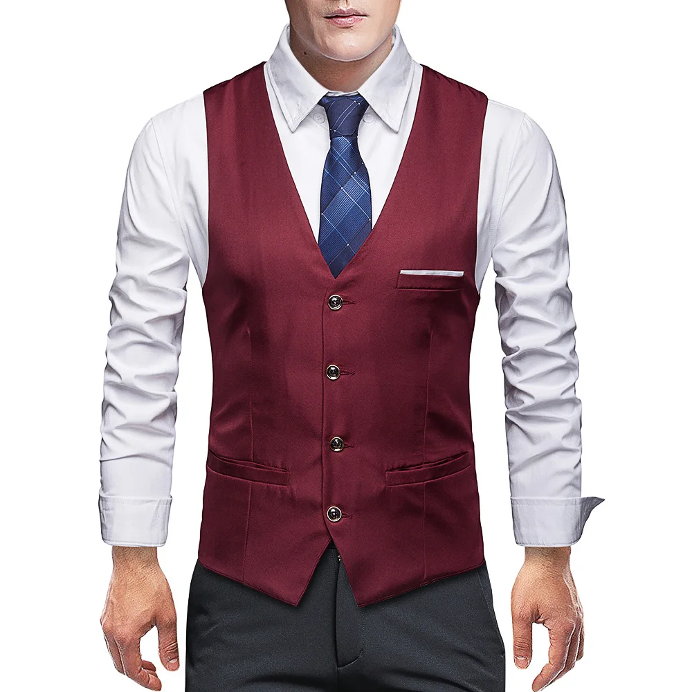 

The new 2019 married men's vest vest business vest leisure suit