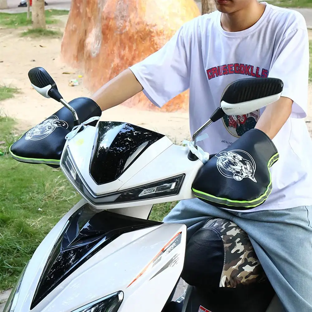 

Защитные плотные теплые чехлы на руль мотоцикла скутера зимние теплые Чехлы для рук перчатки унисекс защита от ветра на руль для велосипеда