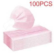 100/50/10 pièces rose jetable Masque facial respirant Masque de mode en plein air vous êtes trop proche Sports de plein air Masque Mascarillas