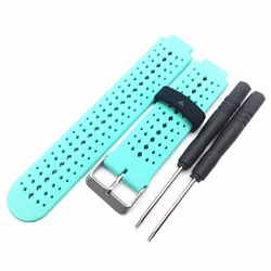 Premium Silicone Replacement Watchband Strap with Tool (Mint Green Black)
