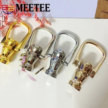 

Meetee 2/4pcs 12mm Bag Metal Strap Hang Buckles Tassel Rope Stopper Clasp Removable D Ring Bukle DIY Hardware Accessories BF727