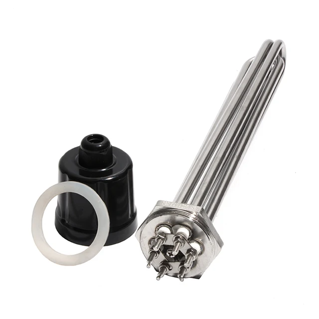 1 1/2 BSP/DN40 All 304SUS Tubular Immersion Heater with Grounding Screw  220V/380V Heating Element for Water/Oil - AliExpress
