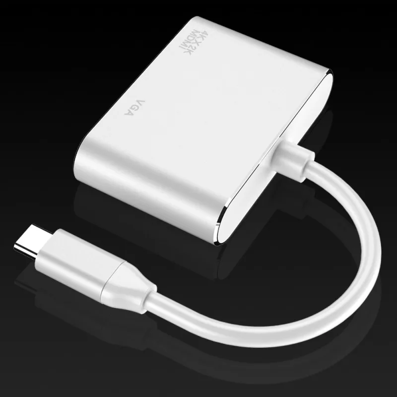 Многопортовый TYPE-C конверсионный HDMI/VGA совместимый практичный лаконичный USB конверсионный адаптер Прямая поставка