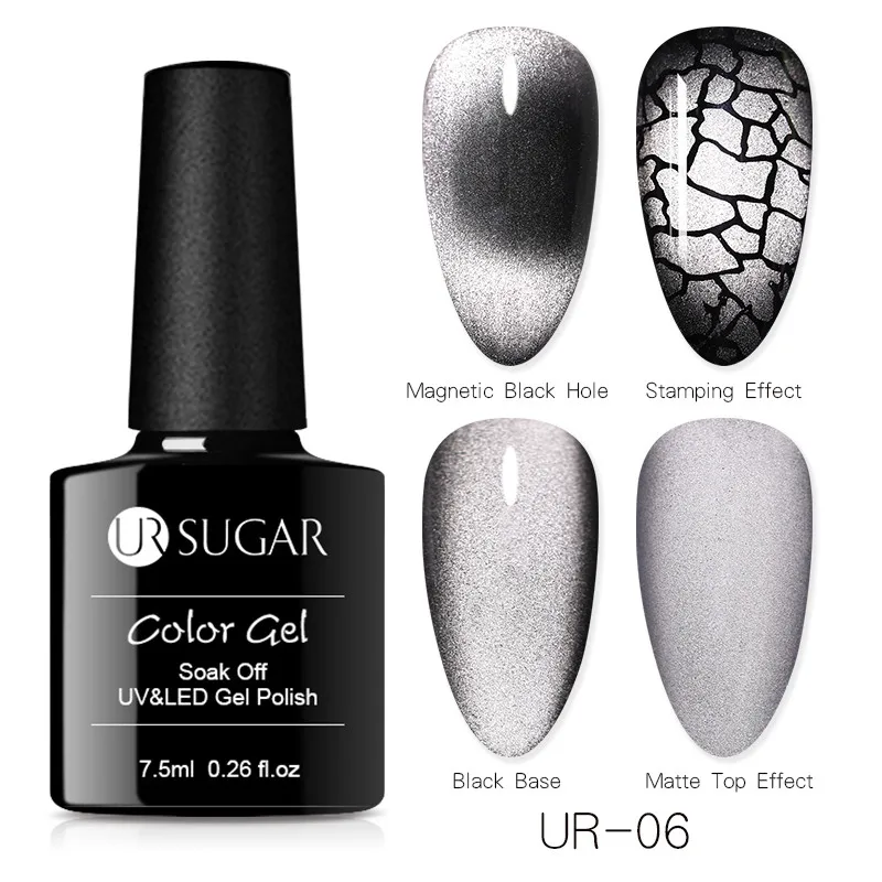 magic box6 Ur Sugar 7,5 мл 9D Магнитный Гель-лак Хамелеон фиолетового цвета золота блестящие замачивающиеся УФ светодиодный Гель-лак дизайн ногтей гель - Цвет: magic box6