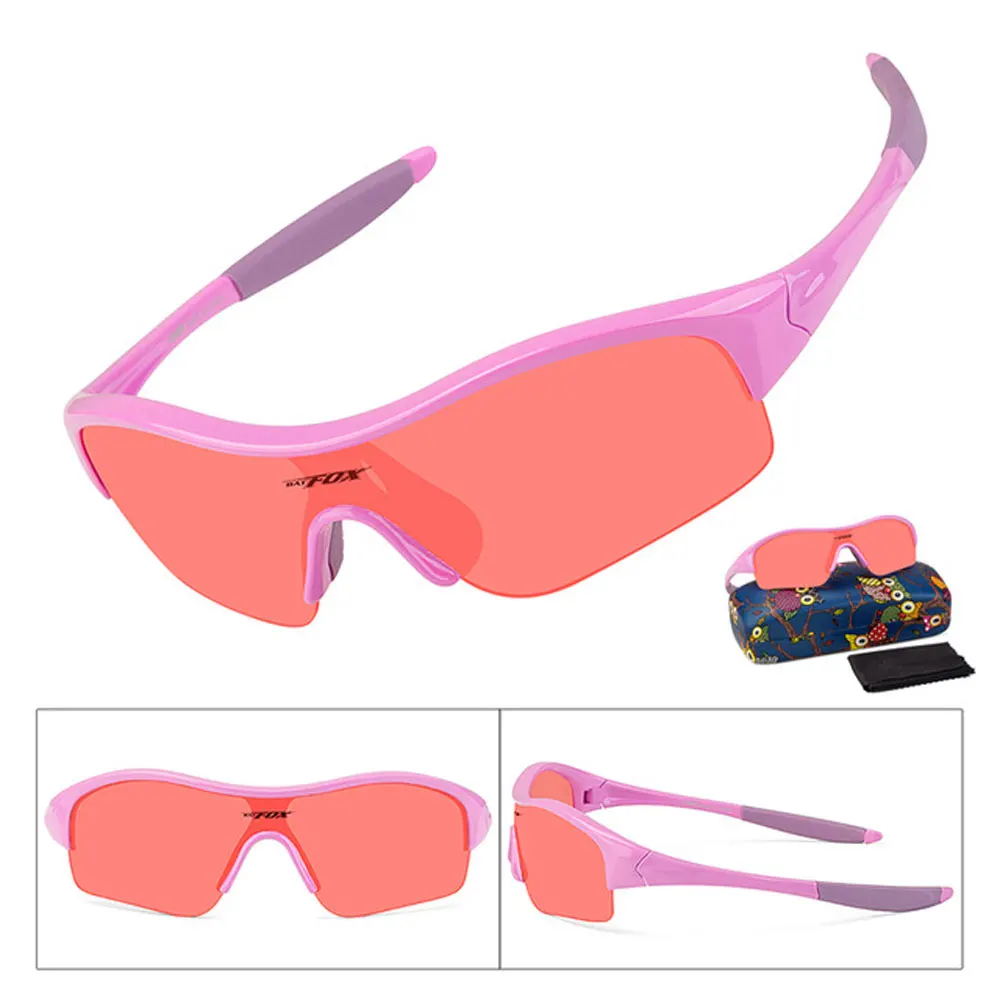  BATFOX Kid Bicycle Silica Soft Sunglasses Flexible Safety Frame Shades For Boy Girl Child Baby Sun 