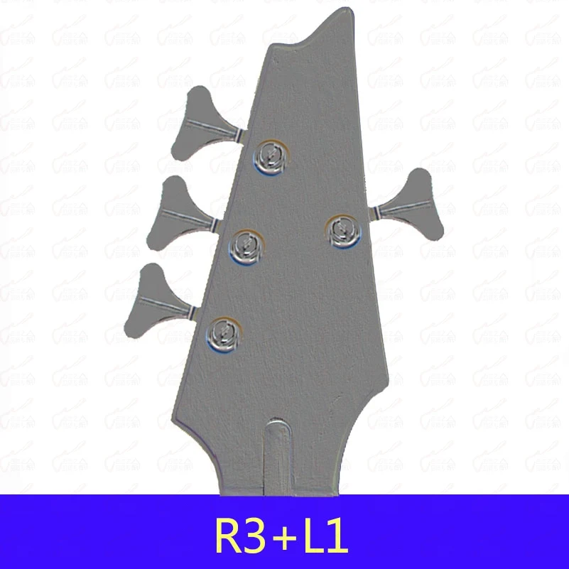 4/5/6 Струны для электрической бас-гитары Колки тюнеры черный сделано в германии - Цвет: R3 and L1 One Set