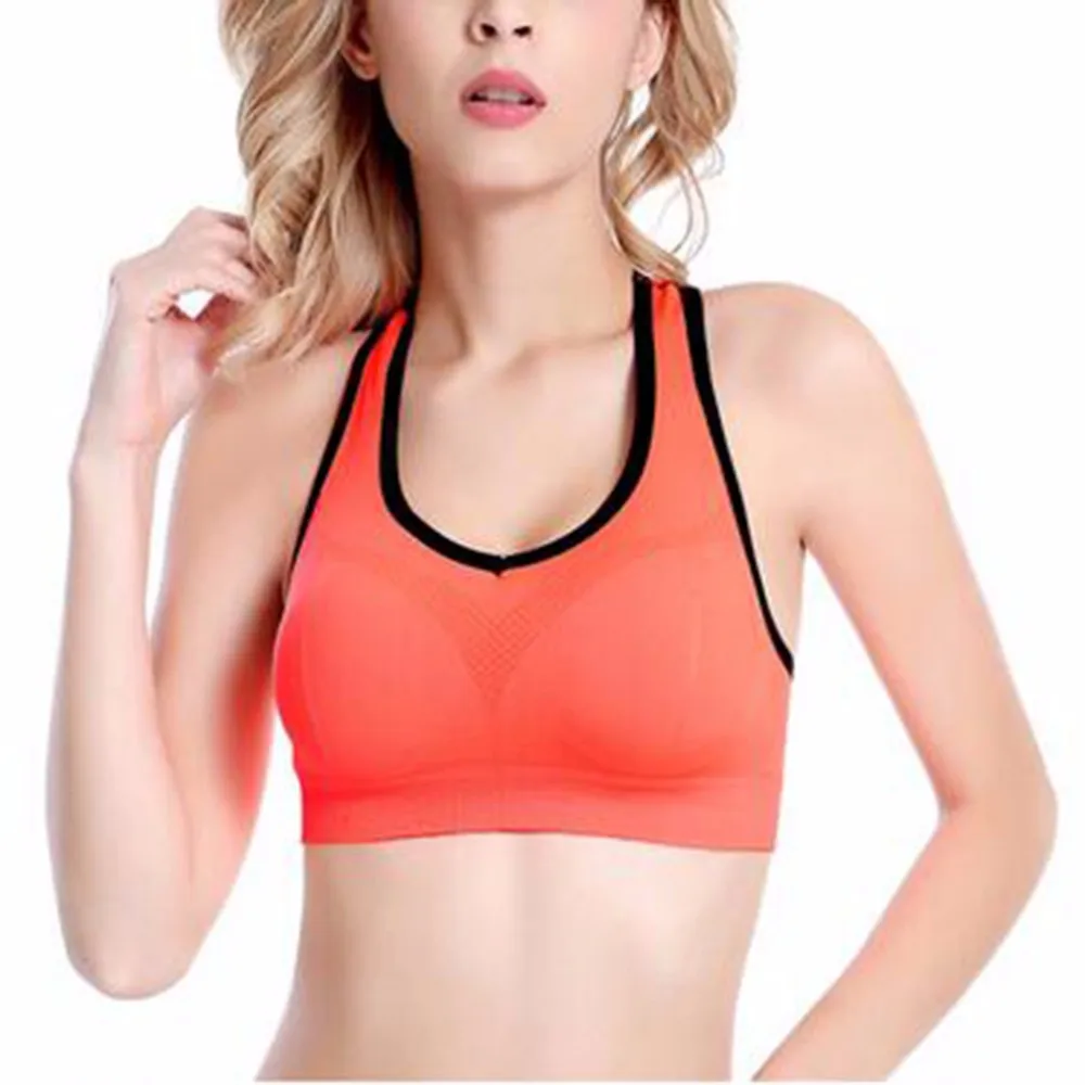 Female Shock Absorbing Quick Fast Dry Gym Fitness Running Sports Bra No Rims Full Cup Athletic Vest Underwear Best Price
