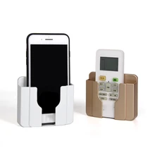 Suporte de parede para controle remoto, recipiente para armazenamento de ar condicionado e tomada de telefone móvel, 1 peça