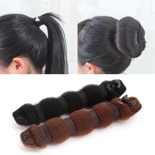 Простой в использовании удобный ежедневный нейлоновый спонж волшебное кольцо форма для девочек инструмент для укладки аксессуары Пена пончик практичный для волос булочка