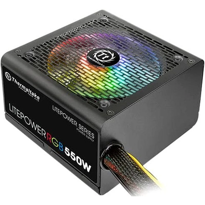 Блок питания Thermaltake ATX 550W Litepower RGB 550(24+4+4pin) APFC 120mm fan color LED 5xSATA RTL