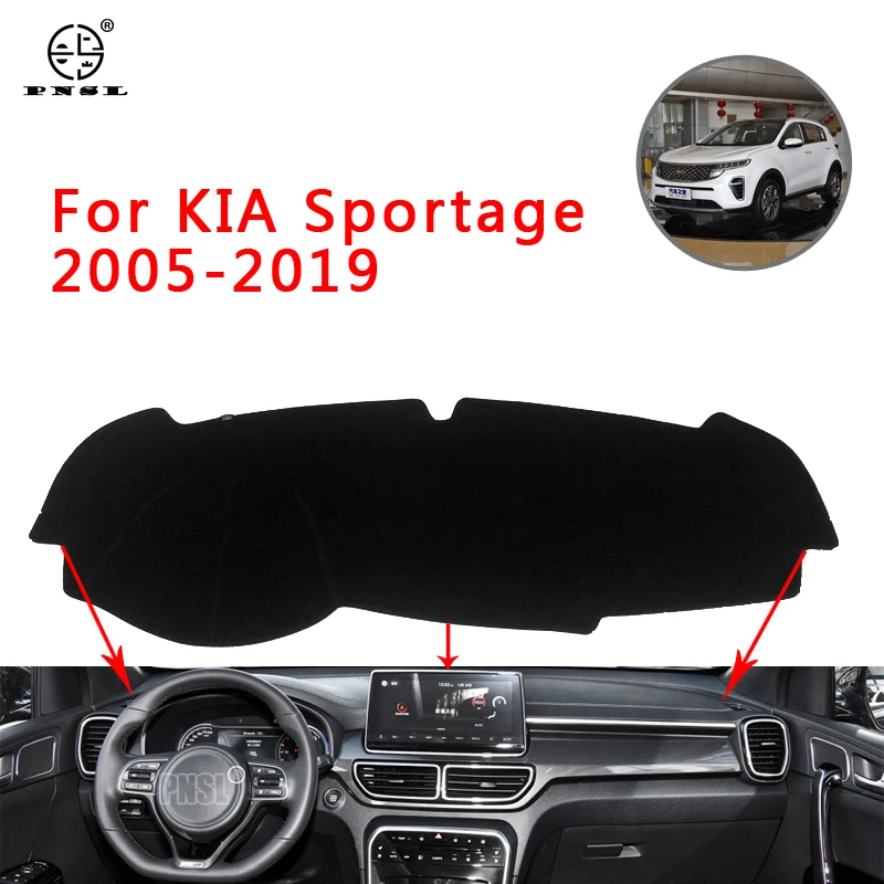 PNSL Car Dashboard Cover Dash Mat Dash Pad Carpet For KIA Sportage 2005