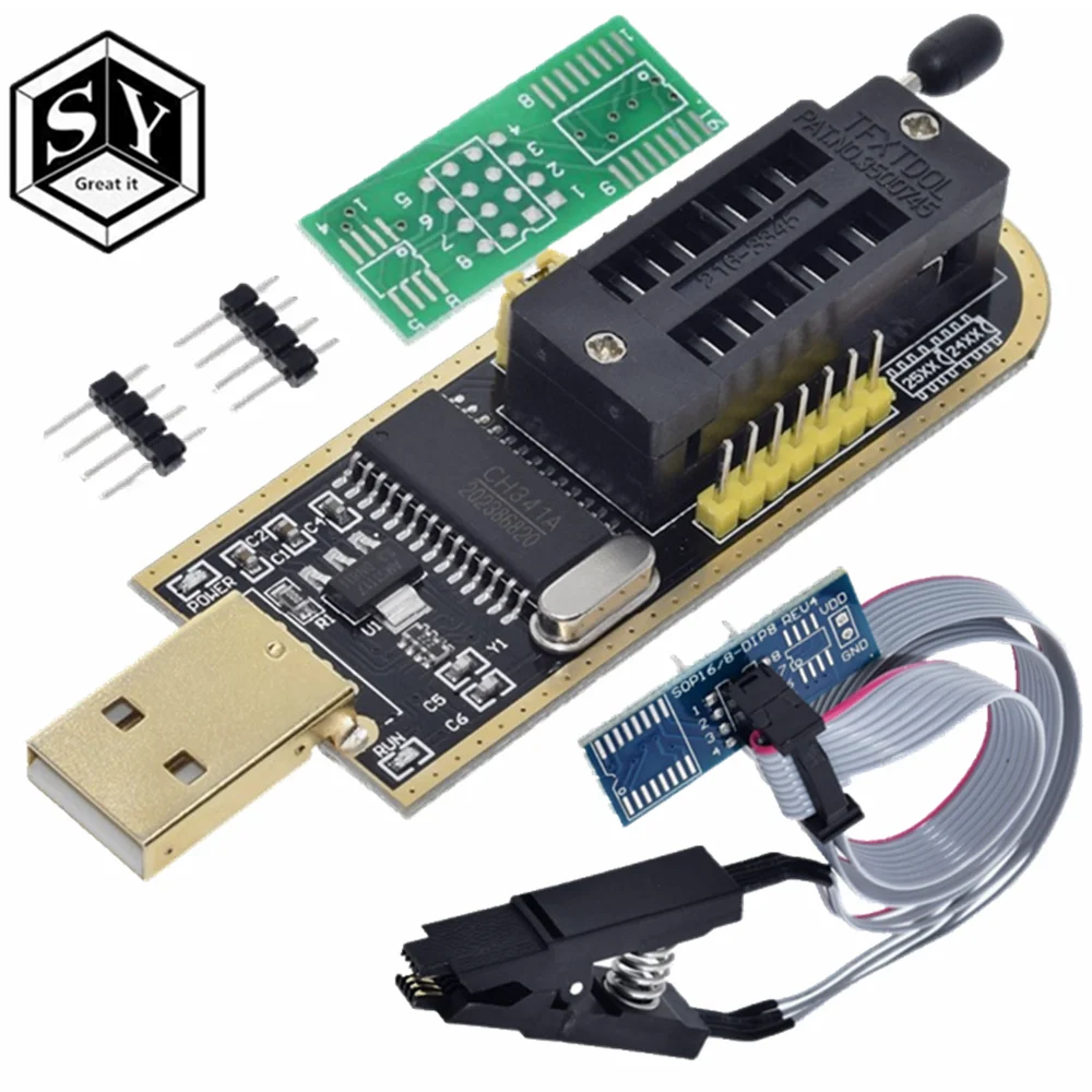 1PCS Great IT Smart Electronics CH340 CH340G CH341 CH341A 24 25 Series EEPROM Flash BIOS USB Programmer with Software & Driver|electronic smart|bios programmerelectronic driver - AliExpress
