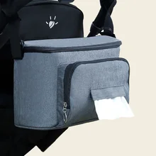 Детские Пеленки сумки для коляски подгузник сумка коляска с водоотталкивающим покрытием сумка для кормления коляска для новорожденного висячая сумка BYA004