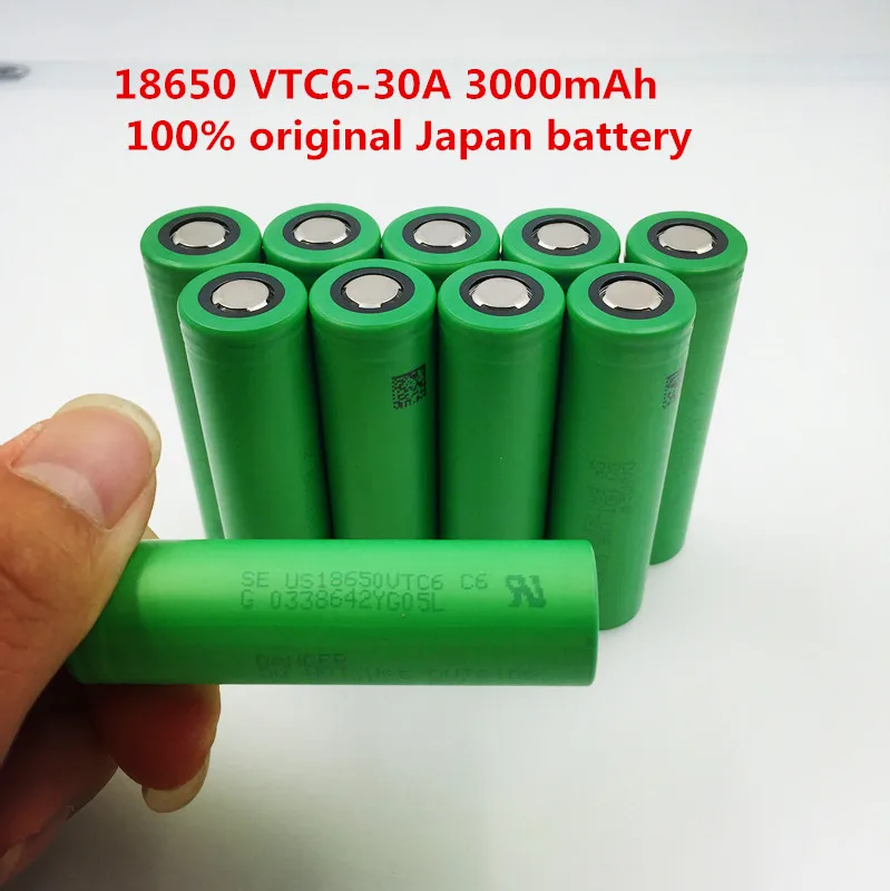 4 шт./лот для VTC6 3,7 V 3000mAh 18650 аккумуляторная батарея для электронных сигарет us18650 vtc6 30A Фонари игрушечные инструменты