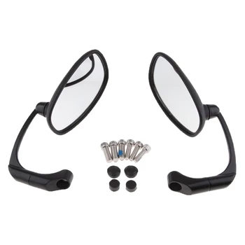 

Chrome Alloy Motorcycle Scooter Rearview Rear View Side Mirrors Thread for Yamaha XVS950 / XV1900 / XVS1300 Black