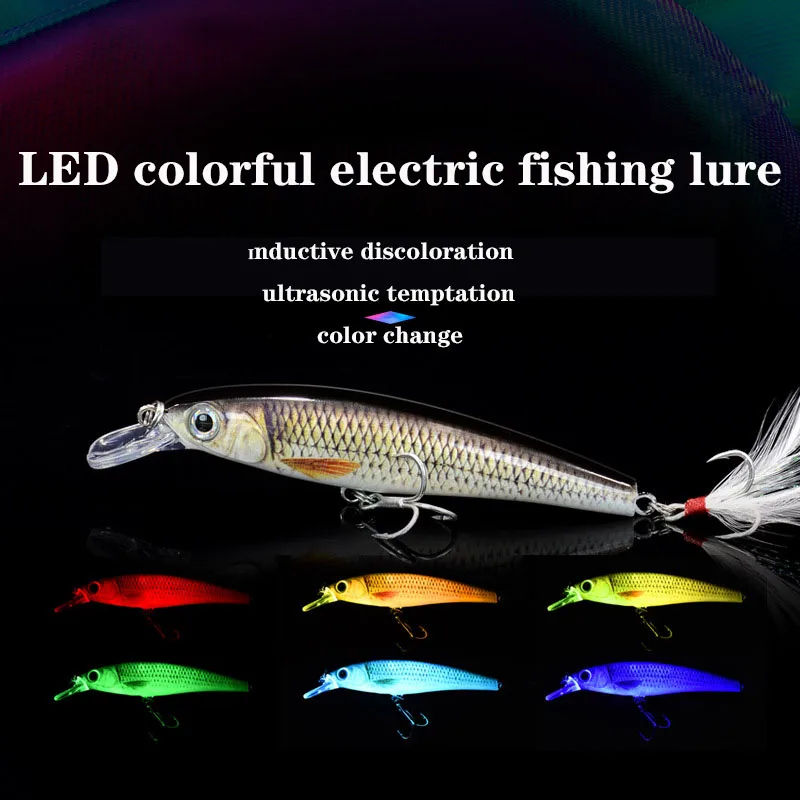 Карп рокер isca искусственные электрические Гольян рыболовные приманки, наживки жесткие приманки медленное погружение USB Перезаряжаемый мигающий светодиодный свет