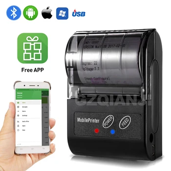 

POS 58MM Bluetooth Thermal Receipt Printer Portable Mobile Wireless Receipt Machine for Windows Android iOS Phone 80mm/s speed