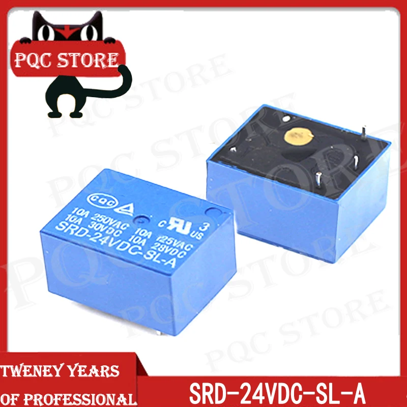 

5PCS/10PCS Relay SRD-24VDC-SL-A SRD-24VDC-SL SRD-24V SRD-24VDC relays 4PINS 24V DC High Quality
