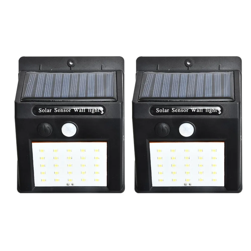 2pcs/set 20 LED Solar Lights Motion Sensor Wall Light Outdoor Garden Yard Lamp Waterproof Outdoor Waterproof Light