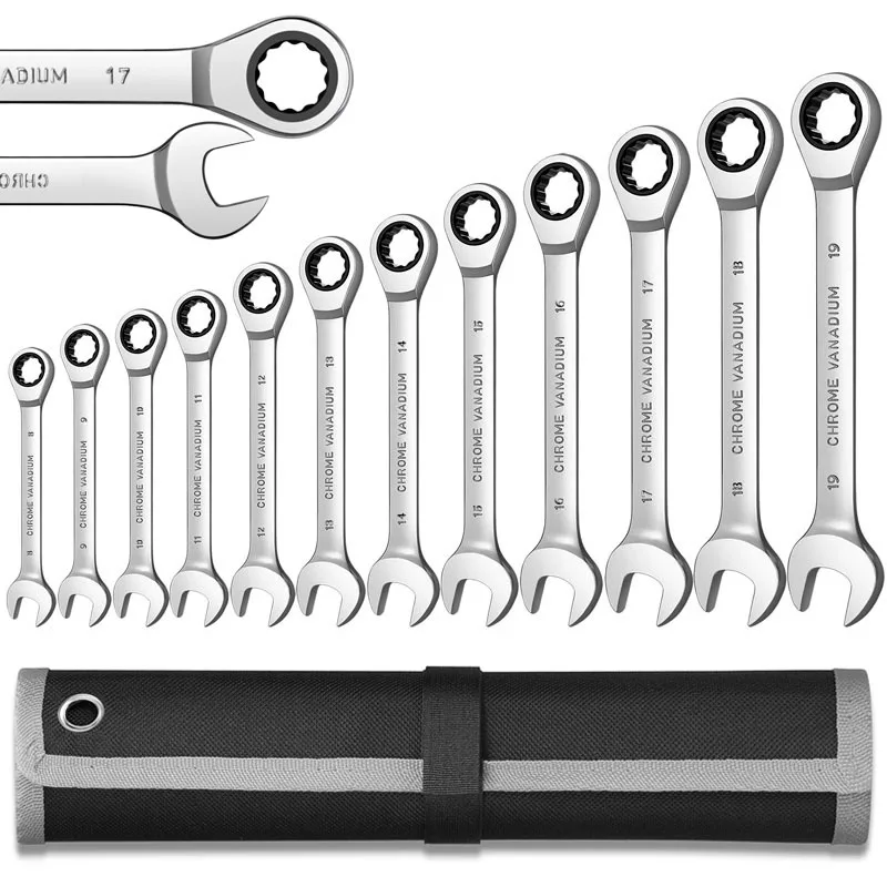 Standard Ratcheting Wrenches Kit, Ferramentas de reparo