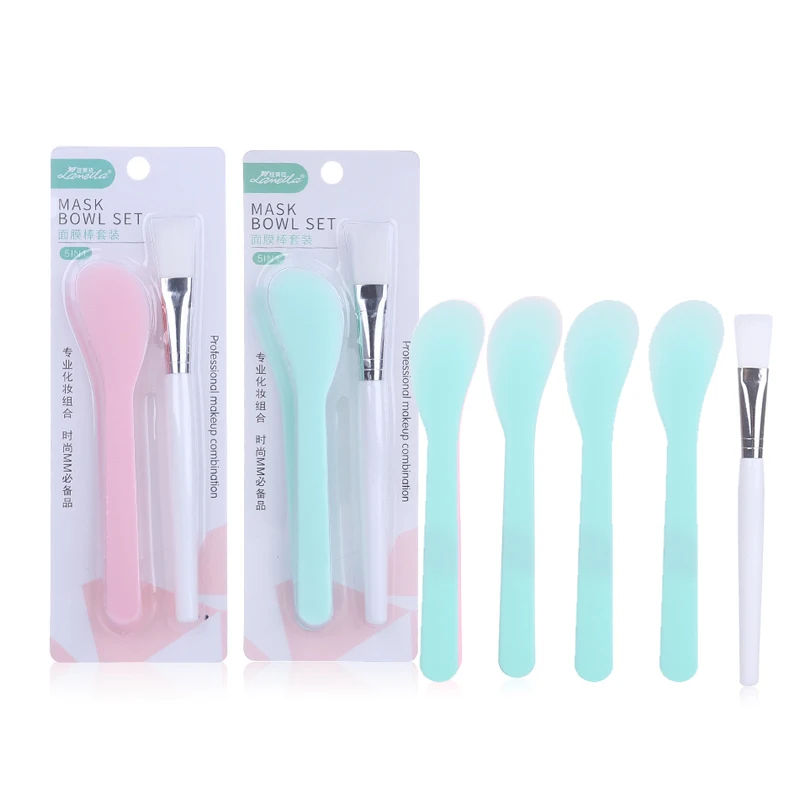 

New 5 Pcs Facial Mask Brush set Face Eyes Makeup Beauty Soft Concealer Brush Women Skin Face Care For Girl Cosmetic kit Tools