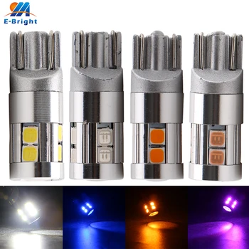 

4pcs W5W T10 Canbus 3030 9 SMD NO Error Led Bulb Tail Light Indicator White Ice Blue Red Blue Amber Pink Ice blue Light 12V Car