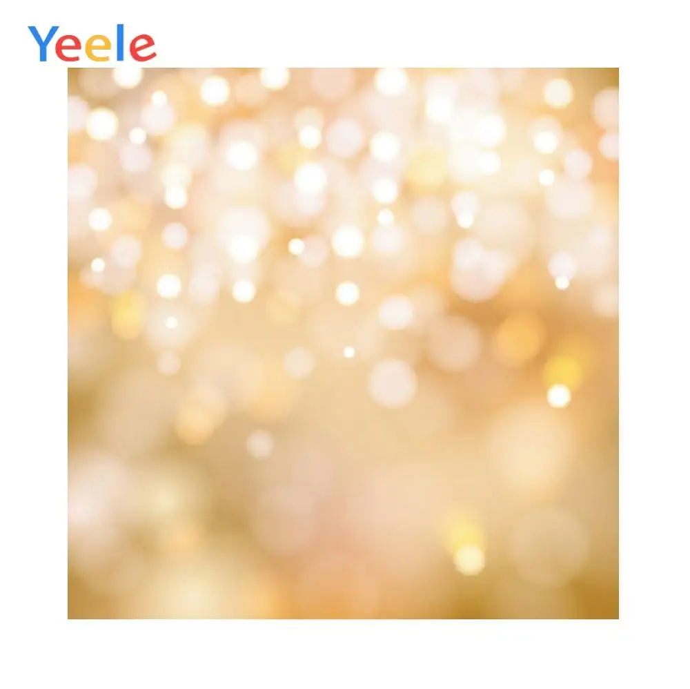 

Yeele Shiny Yellow Dot Light Bokeh Baby Child Portrait Photo Backdrop Personalized Photography Background for Photo Studio