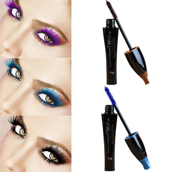 

Professional Makeup Colored Mascara Waterproof Fast Dry Eyelashes Curling Lengthening Makeup Eye Lashes Blue Black Brown Purple