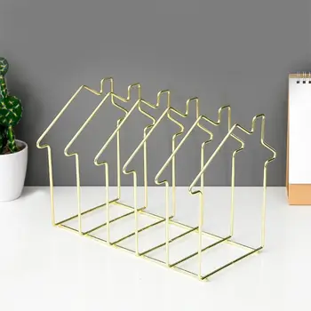 

Metal Bookshelf Bookends Book Support Stand Desk Organizer Storage Holder