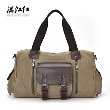 

Spring and summer new long-distance travel bag canvas large-capacity men and women hand-held shoulder Messenger bag
