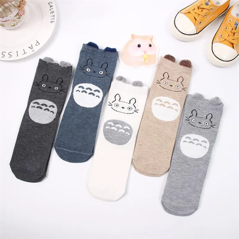 Настоятельно рекомендуем! Женские носки, цвет 5 пар/лот, Осень-зима, Цветные Милые Мультяшные хлопковые носки, женские и женские смешные короткие носки