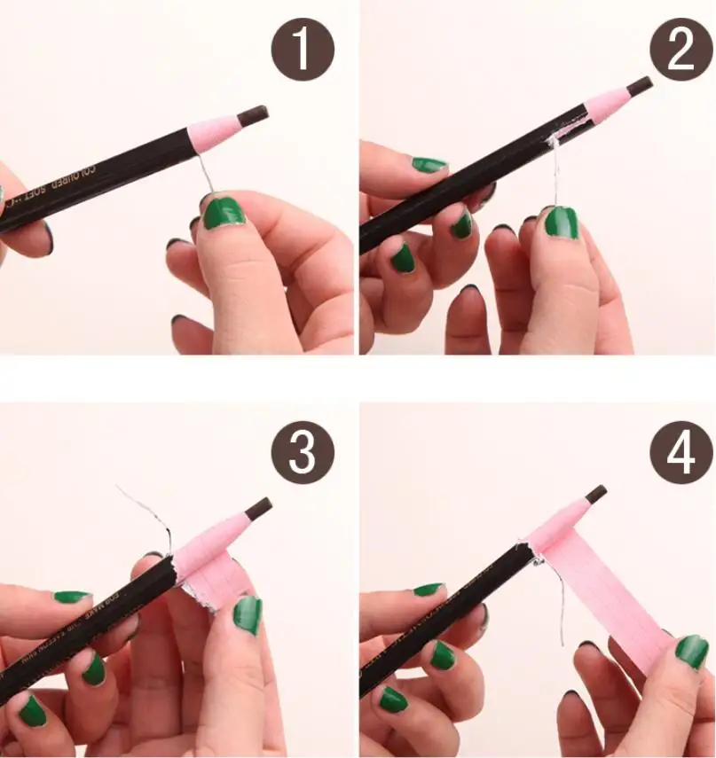 Long Lasting Waterproof Henna Eyebrow Pencil Free Cutting Natural Paint Black Brown Coffee Microblading Permanent Eyebrow MakeUp.