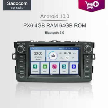 

IPS PX6 2din Android 9.0 Car DVD player 6 Core 64GB ROM 4GB RAM GDS autoradio car radio4.0 wifi For Toyota AURIS 2008-2010 2012