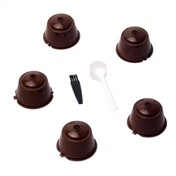 

5pcs/pack Reusable Coffee Capsule Cup Filter for Dolce Gusto Nespresso Inissia Top Caliber Is About 38mm Weight Each About 5g