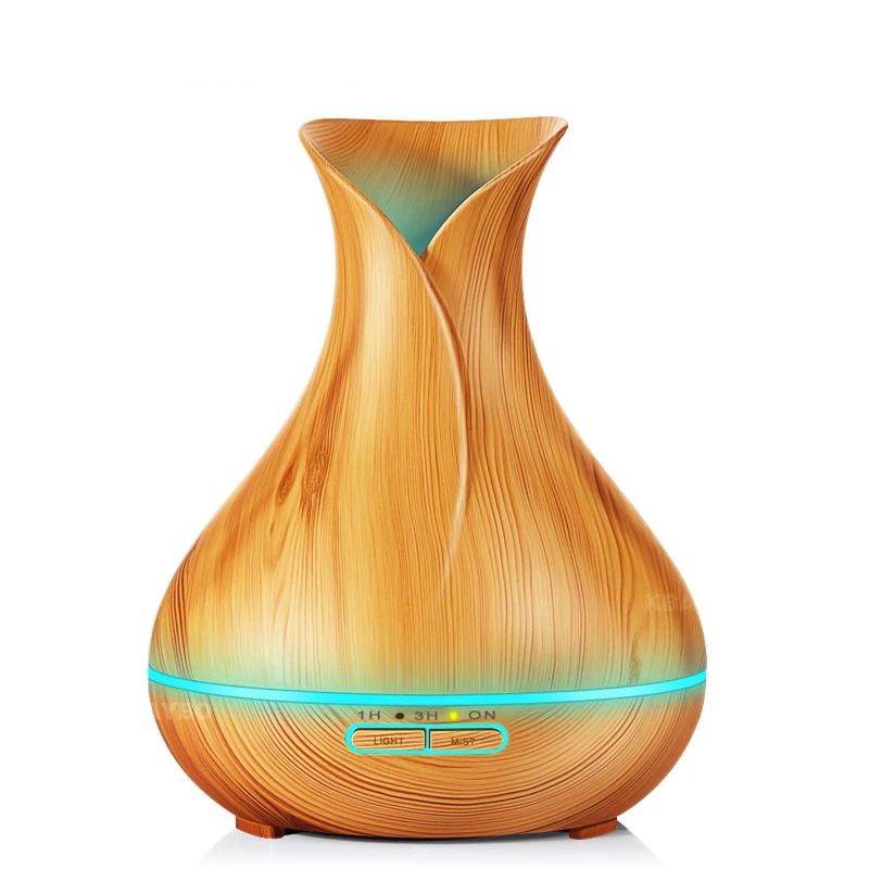 

150ml Aroma Diffuser Air Purifier With LED Lamp Night Light Cool Mist Maker Ultrasonic Air Humidifer Wood Mini Portable For Home